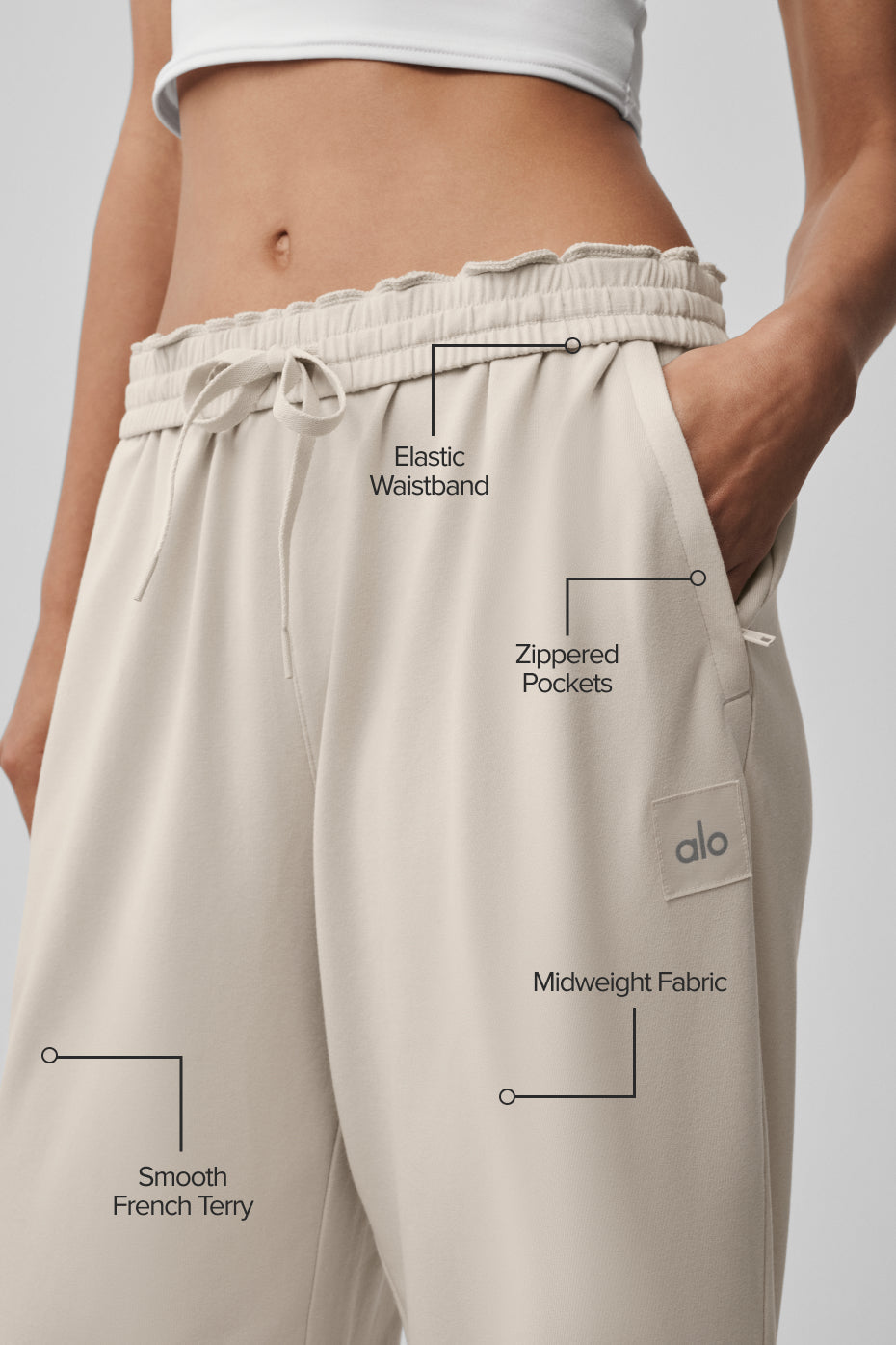 alo Double Take Straight Leg Pant - Bone