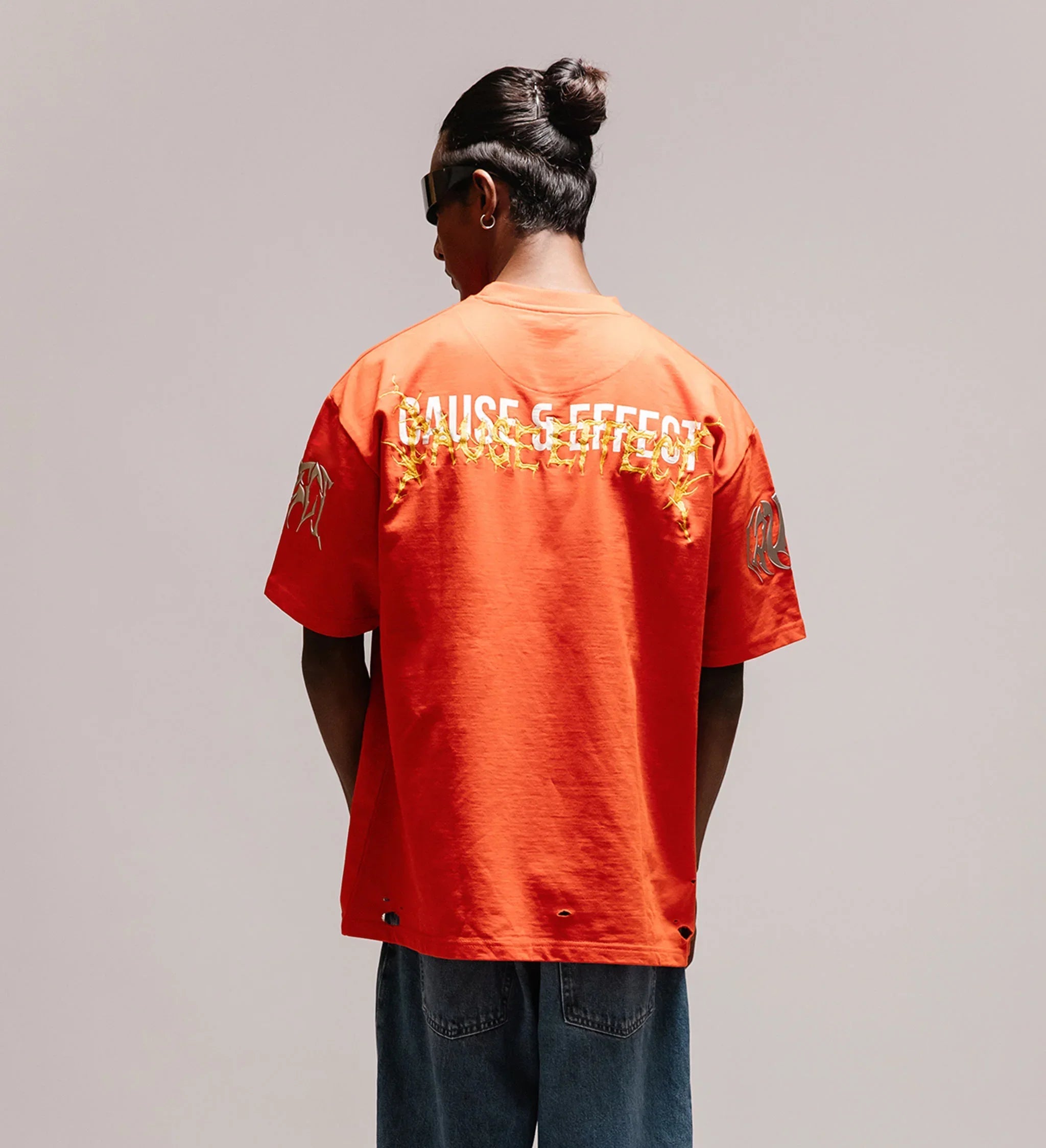 'Monstrosity' Distressed Metal Embroidered T-shirt