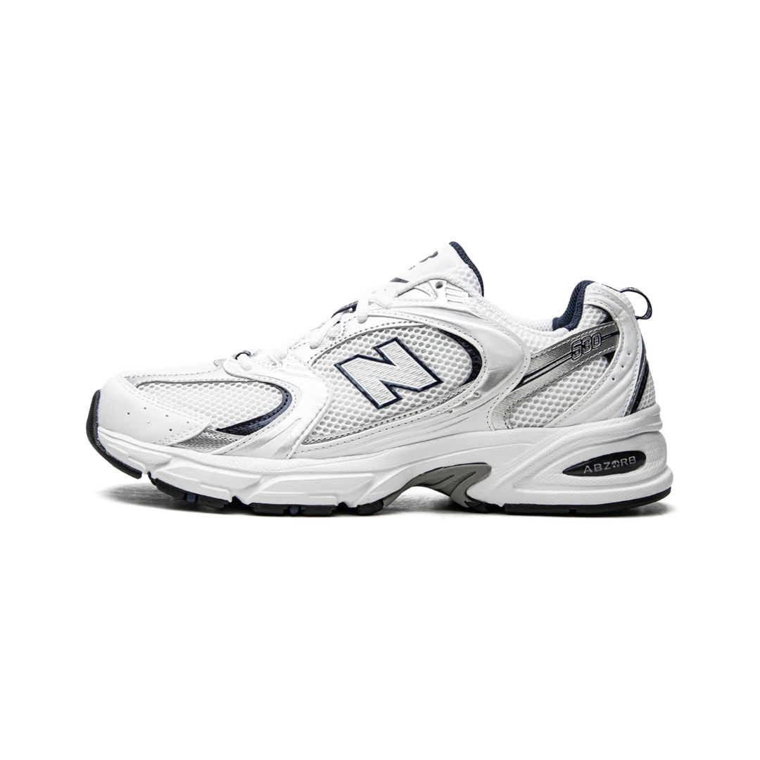 New Balance 530 White Silver Navy