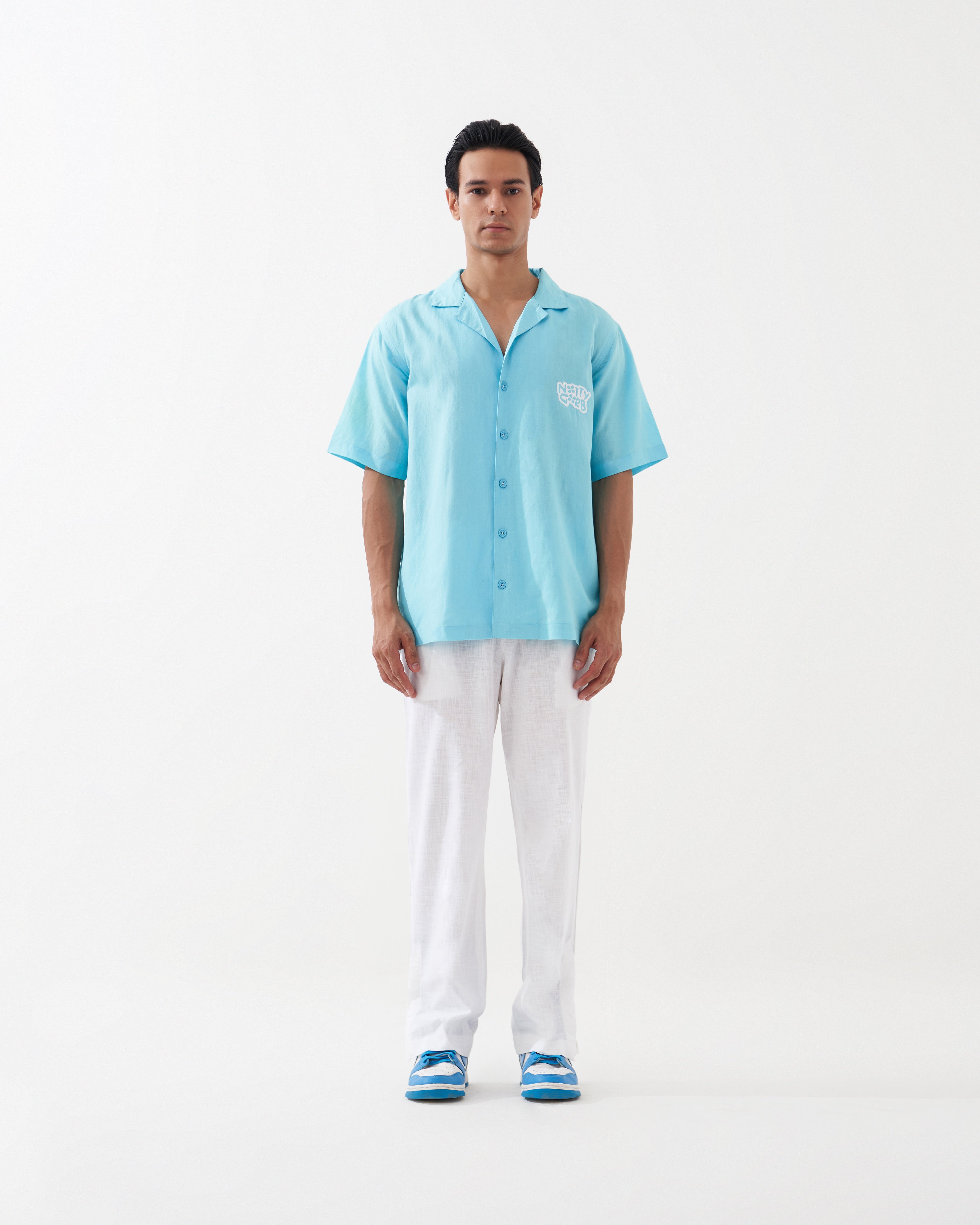 FLAMINGO FLOAT LINEN SHIRT