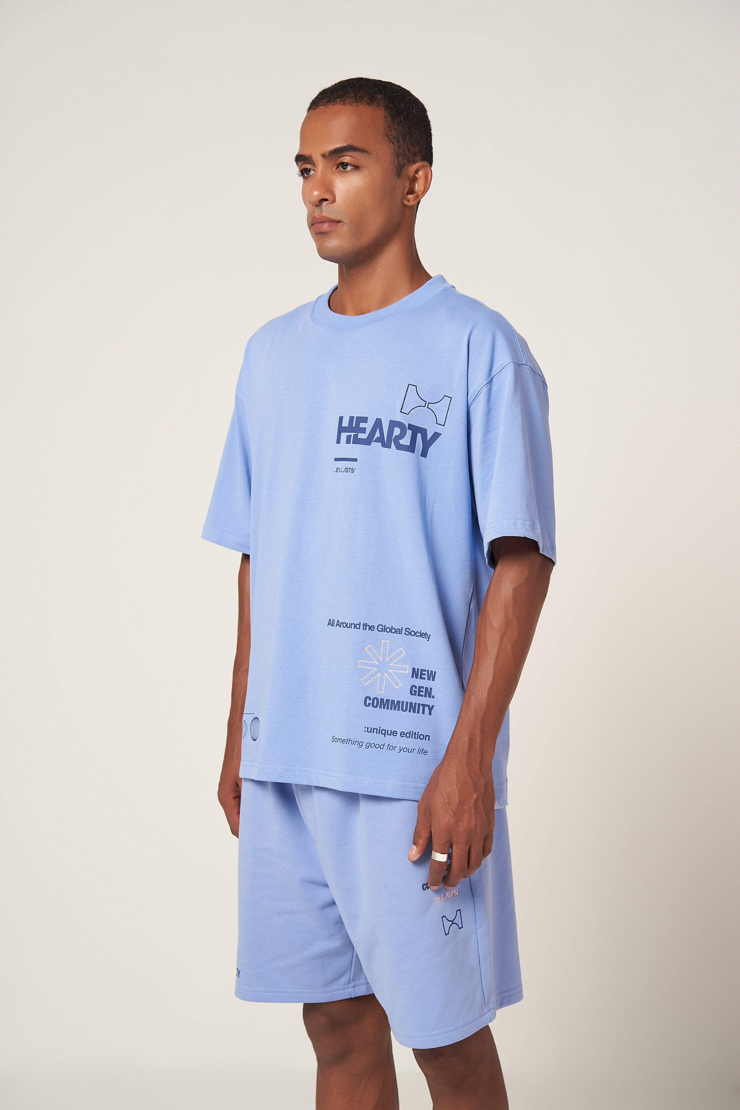 HEARTY GLOBAL COMMUNITY T-SHIRT - LILAC (UNISEX)