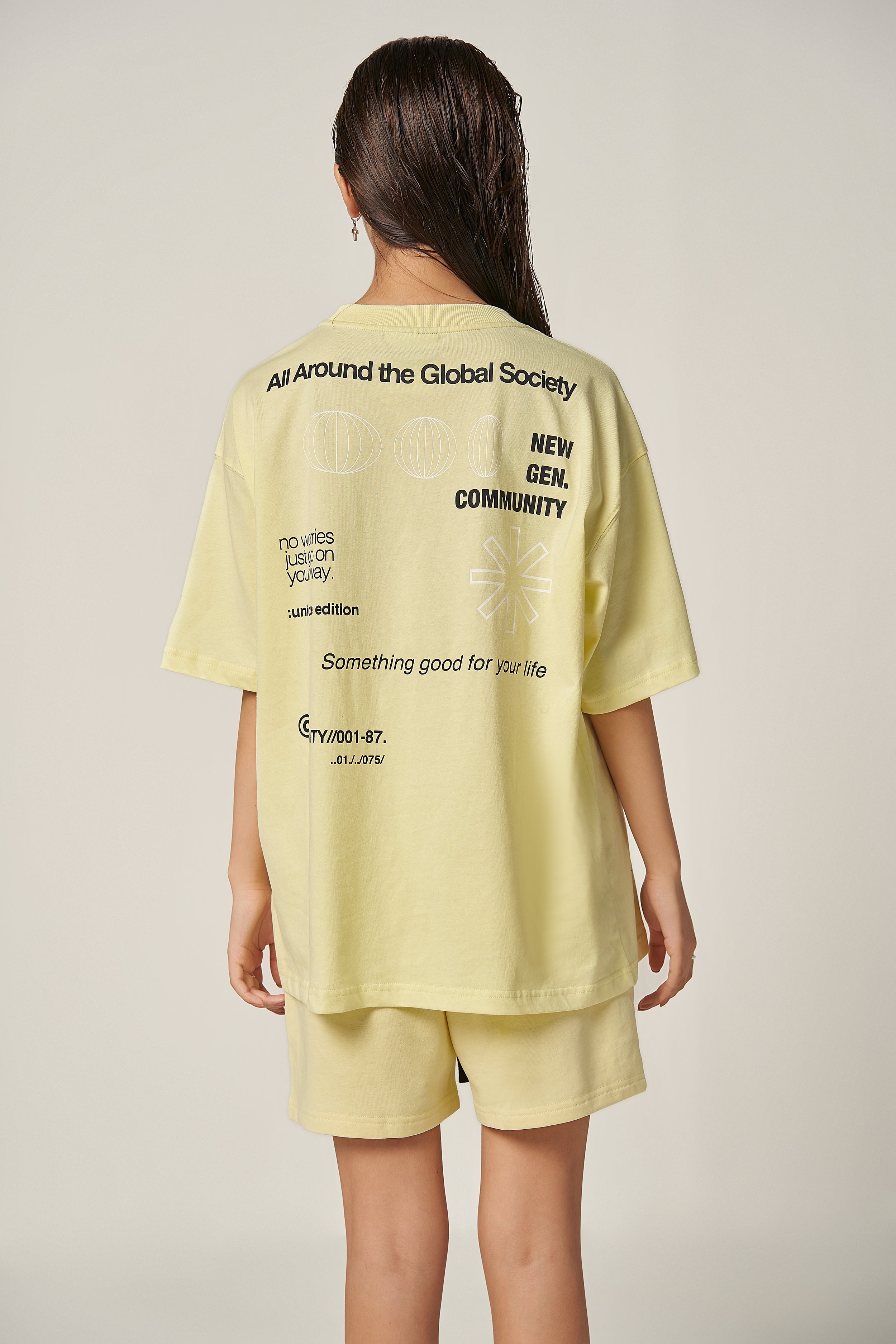 HEARTY GLOBAL COMMUNITY T-SHIRT - YELLOW (UNISEX)