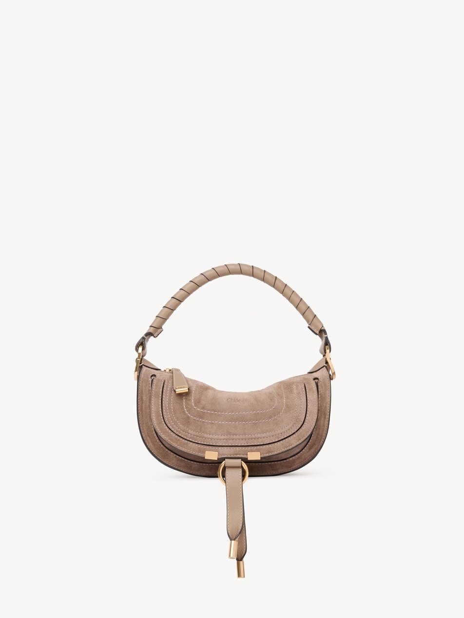 CHLOE Mini Marcie shoulder bag in suede leather Boyish Brown