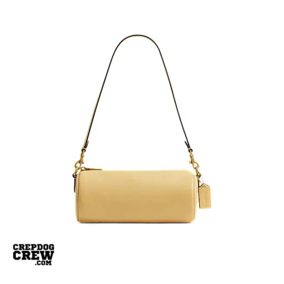 Coach Barrel Bag natural grain leather Brass Vanilla