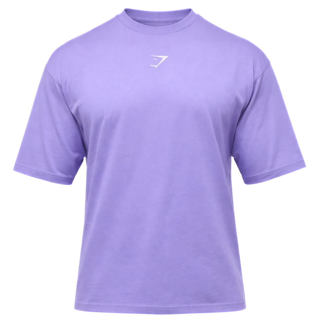 GYMSHARK POWER T-SHIRT OVERSIZED FIT PURPLE