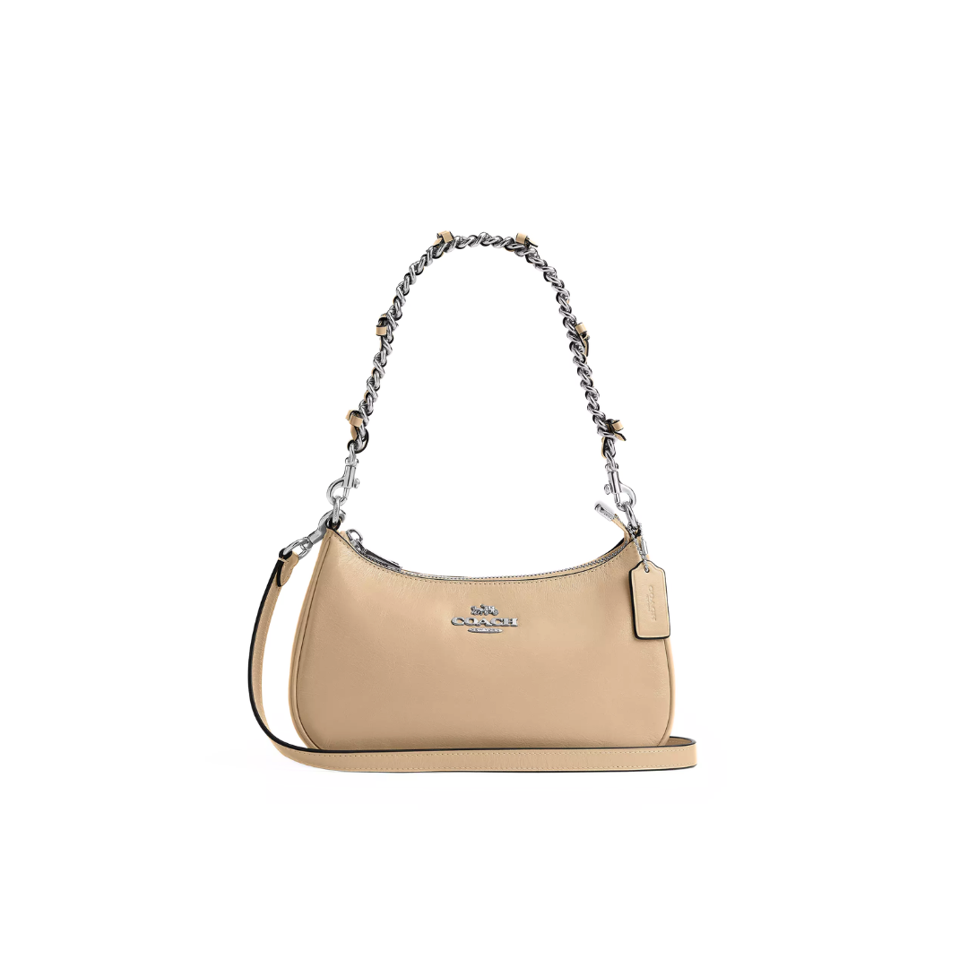 COACH Teri Shoulder Bag With Bows Light Sand
