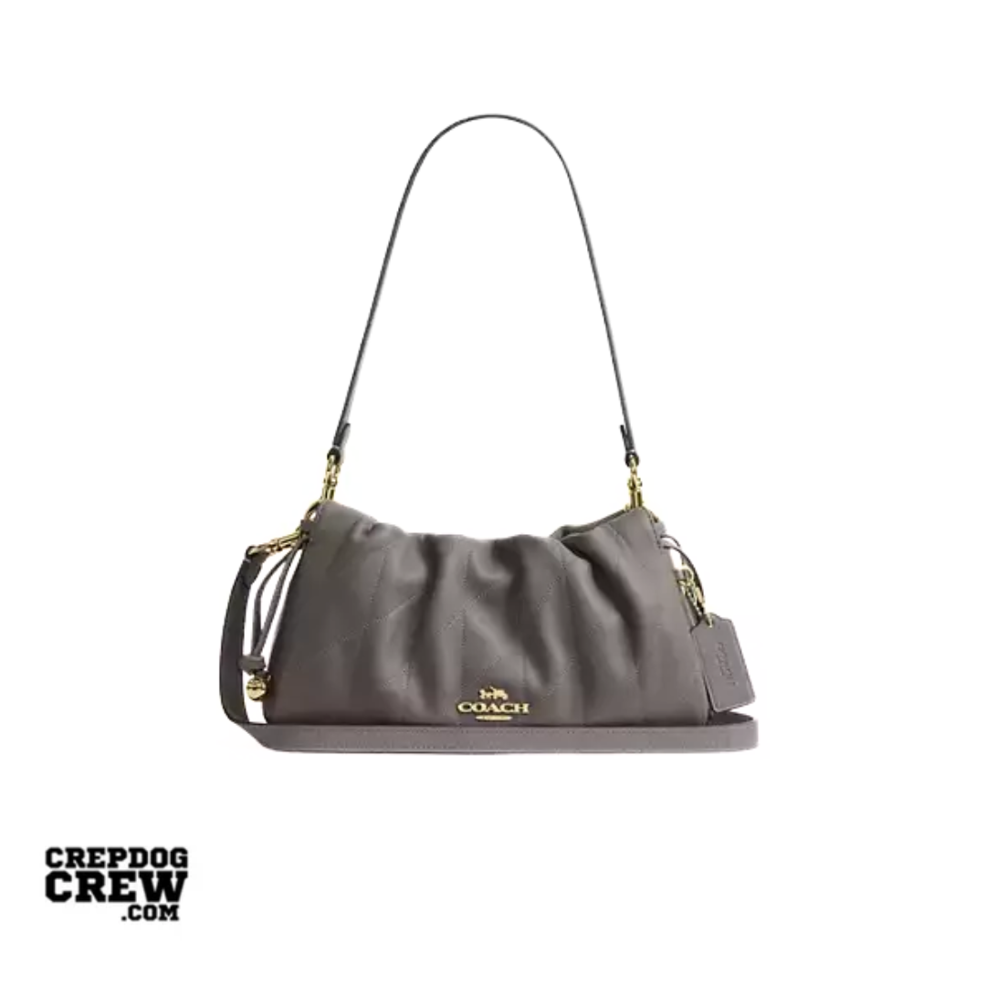 Coach Faye Shoulder Bag With Quilting nappa leather Gold Slate