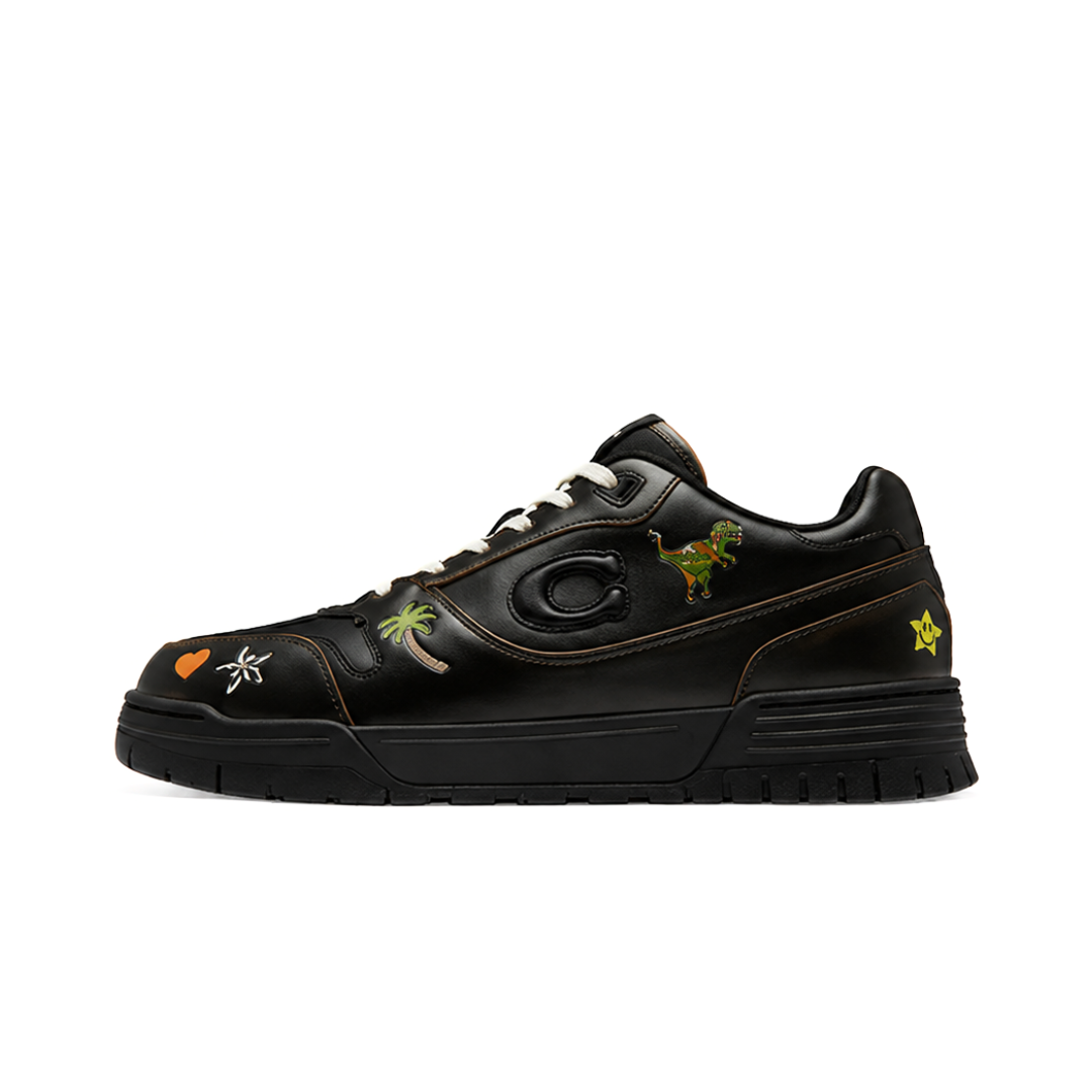 COACH Rexy 10th Birthday Soho Sneaker With Sticker Print Black Multi Silver