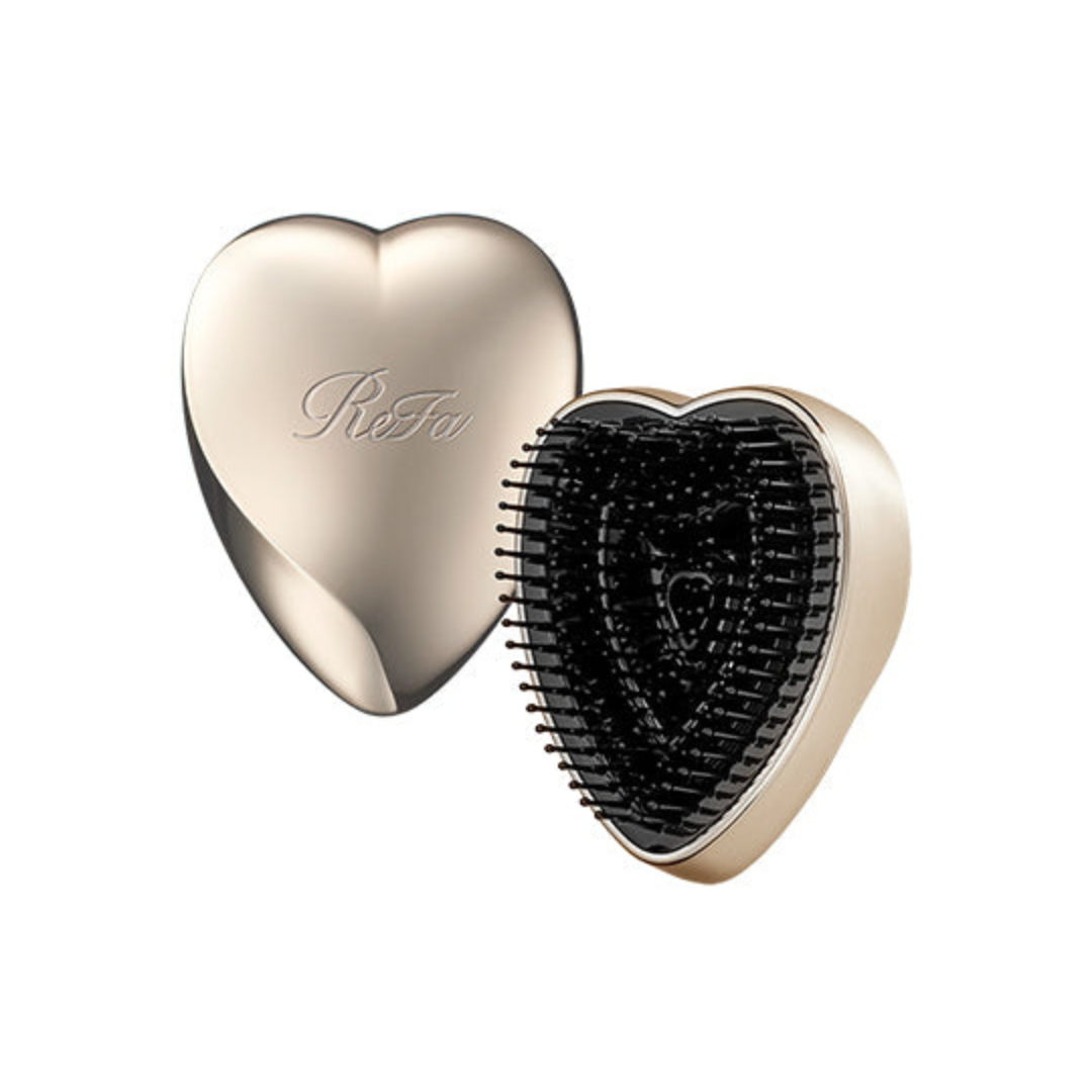 Refa Heart Brush Champagne Gold