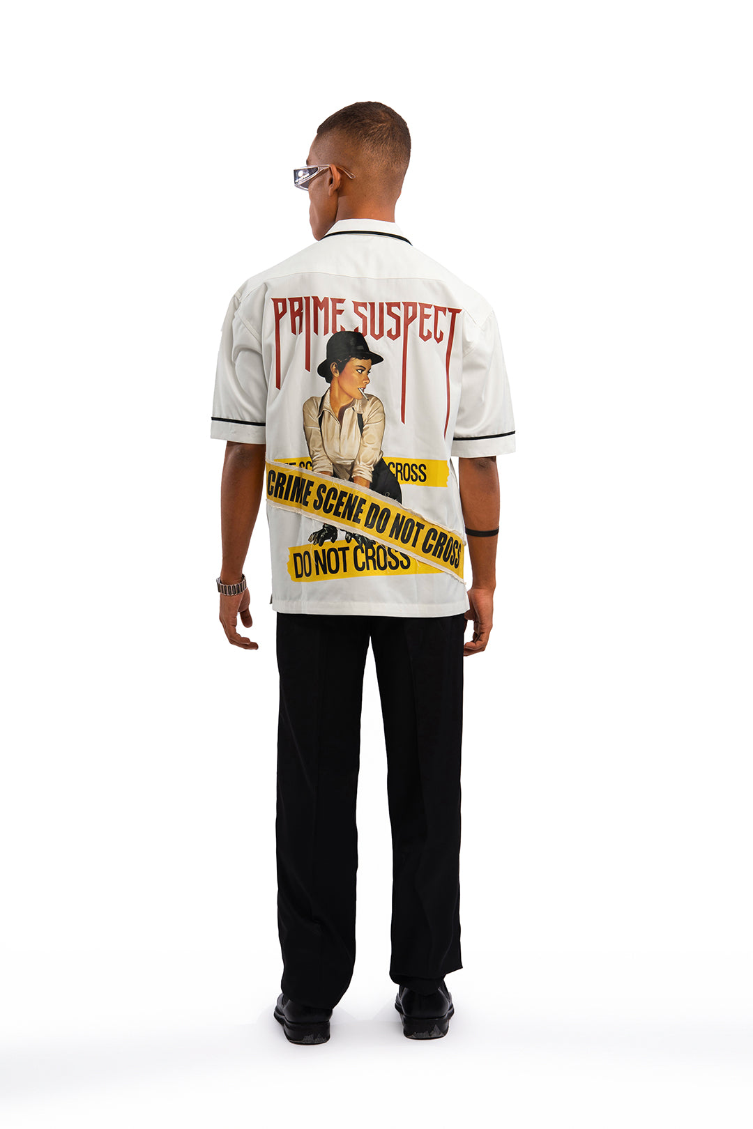 Prime Suspect shirt - Pearl white