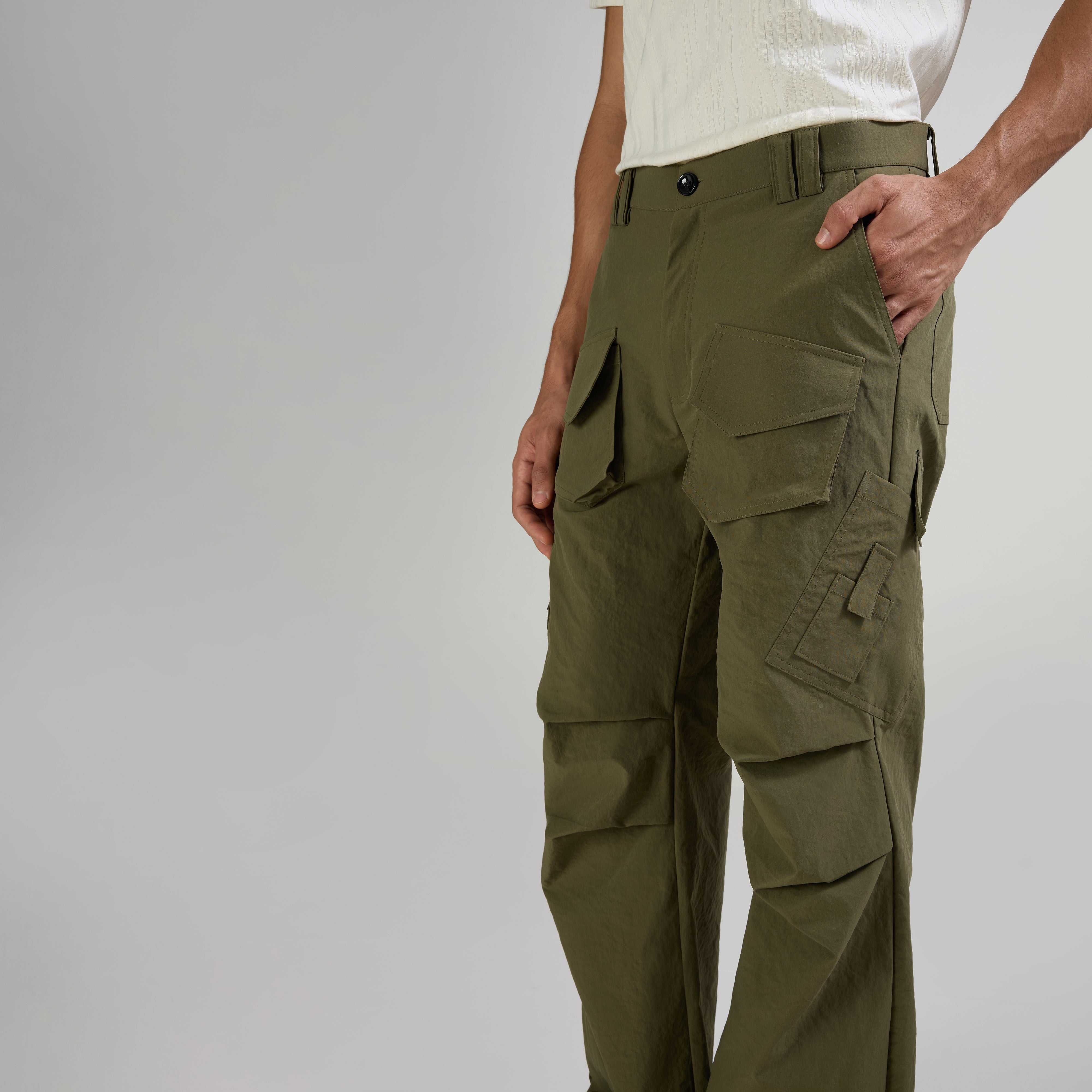 PARACHUTE PANTS TYPE-2 - OLIVE