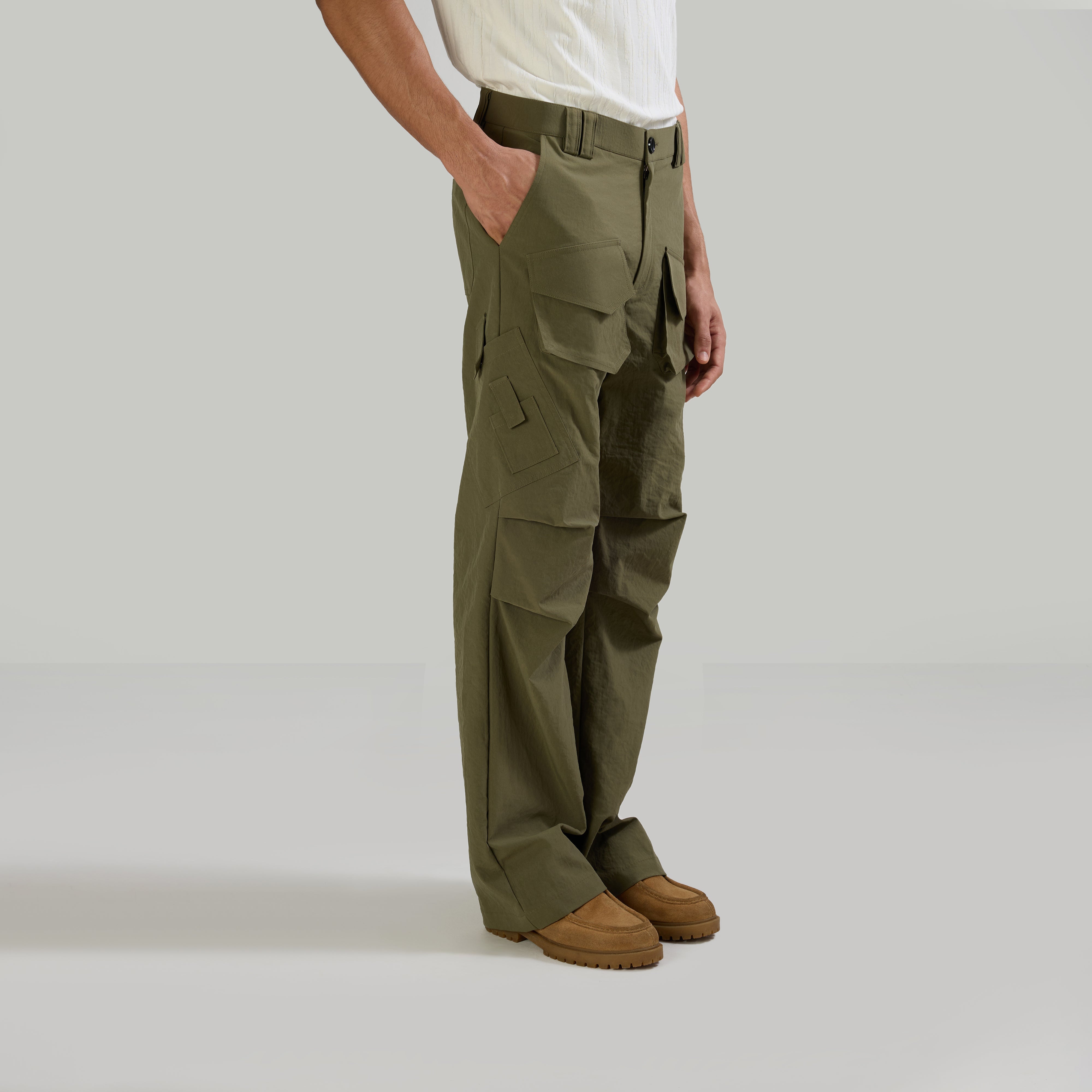 PARACHUTE PANTS TYPE-2 - OLIVE