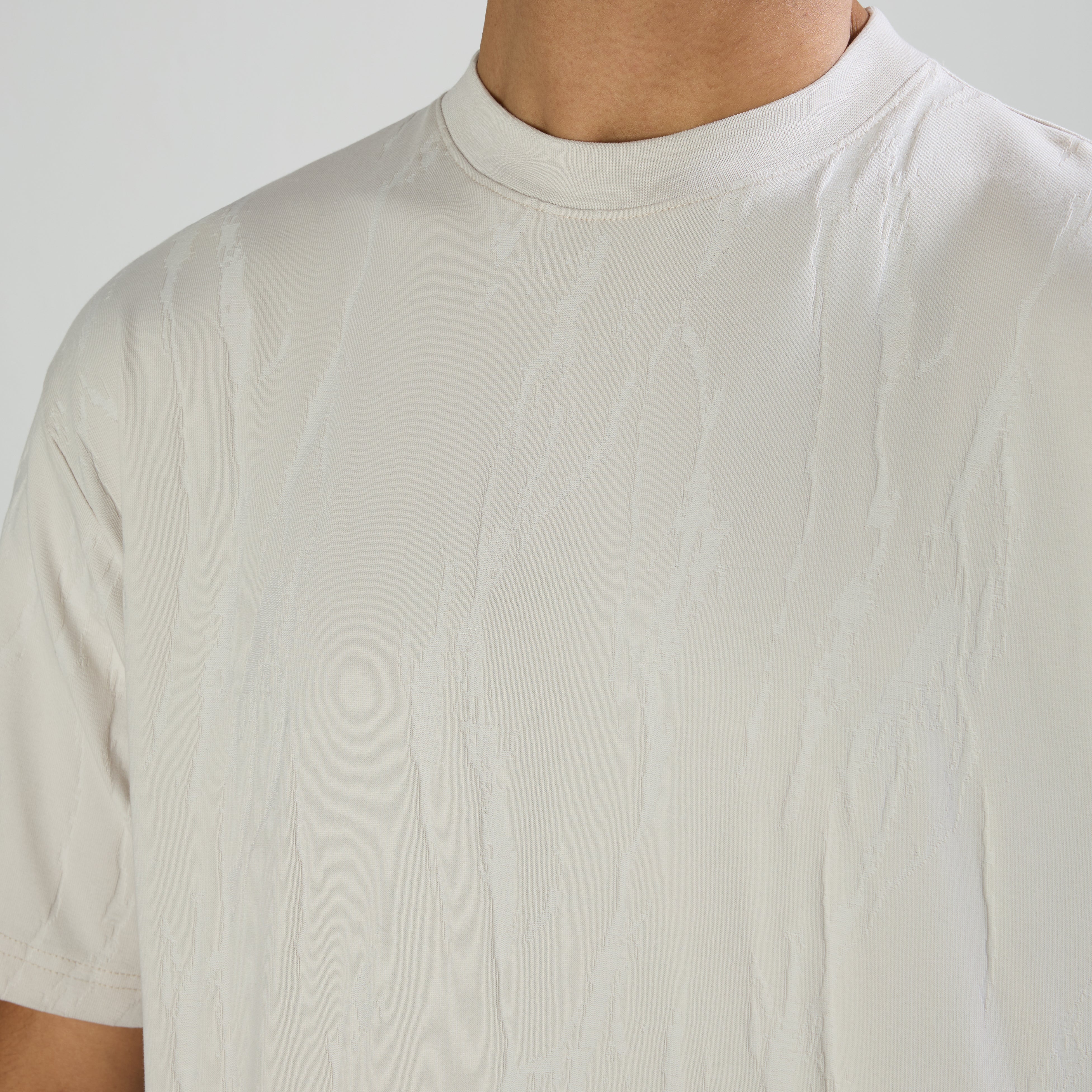 Jacquard Round Neck T-shirt