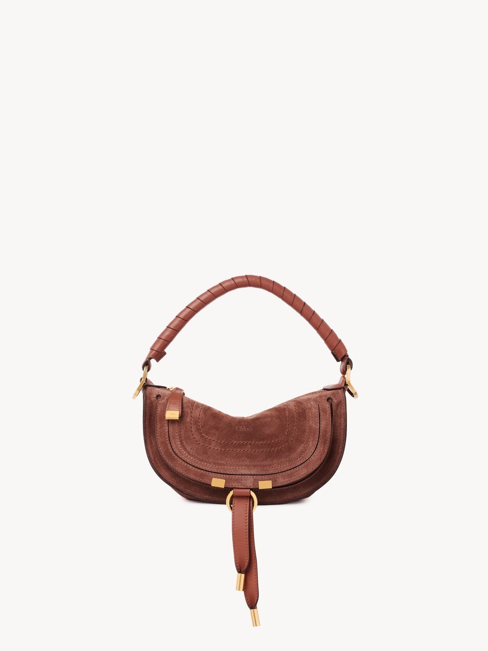 CHLOE Mini Marcie shoulder bag in suede leather Blushy Brown