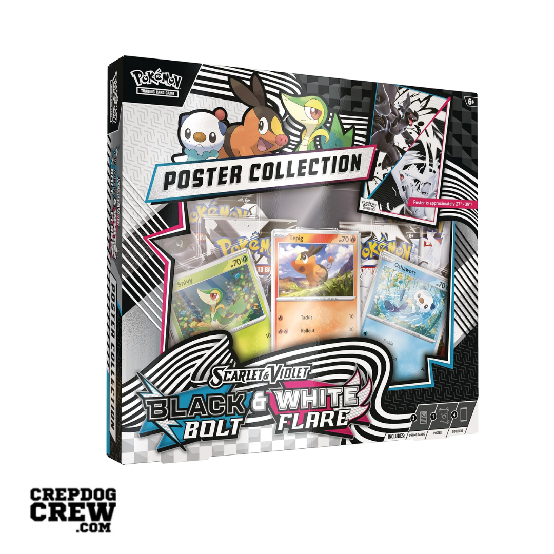 POKEMON SCARLET AND VIOLET BLACK BOLT WHITE FLARE UNOVA POSTER COLLECTION BOX