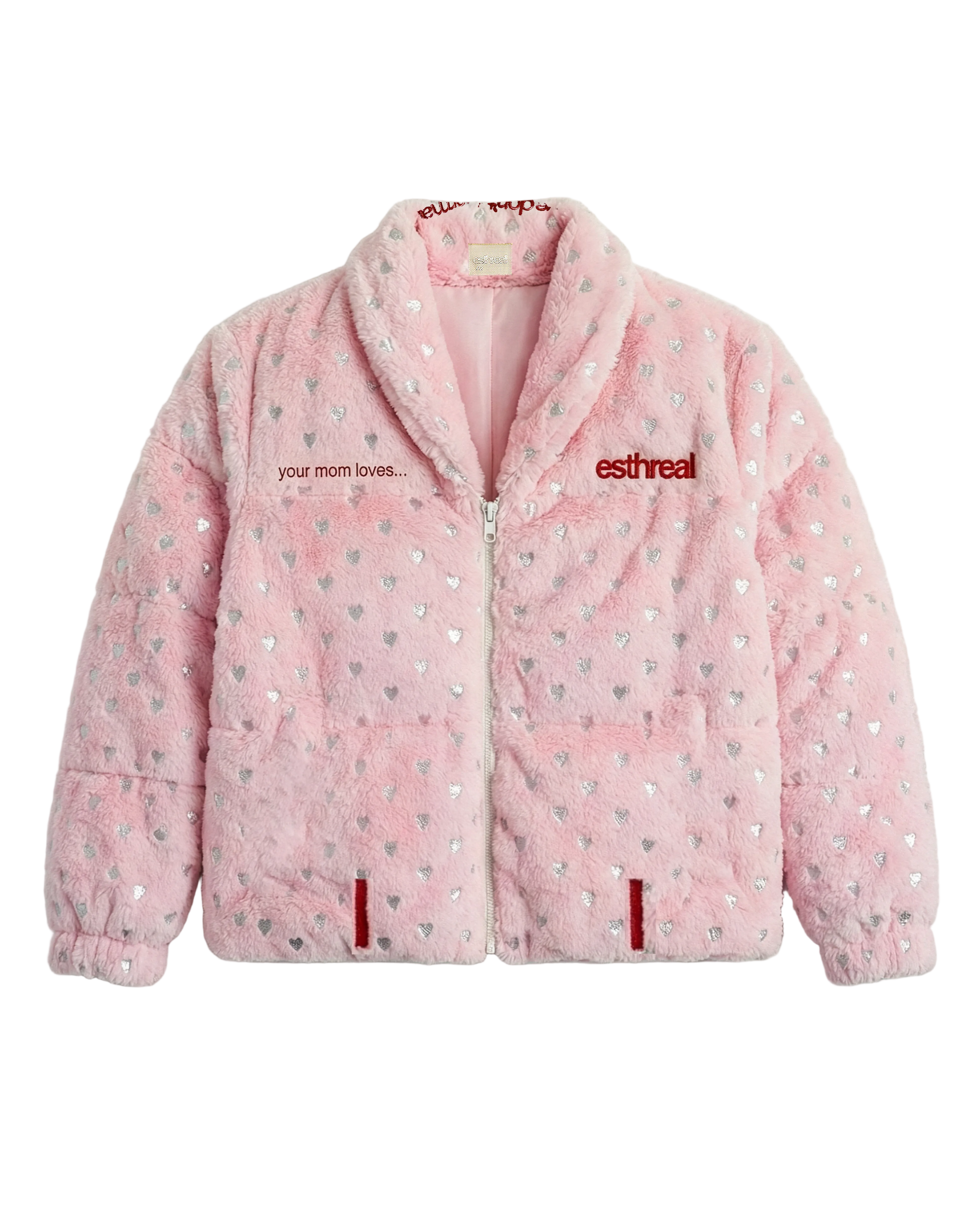 Mom's Love Puff Jacket | Baby Pink