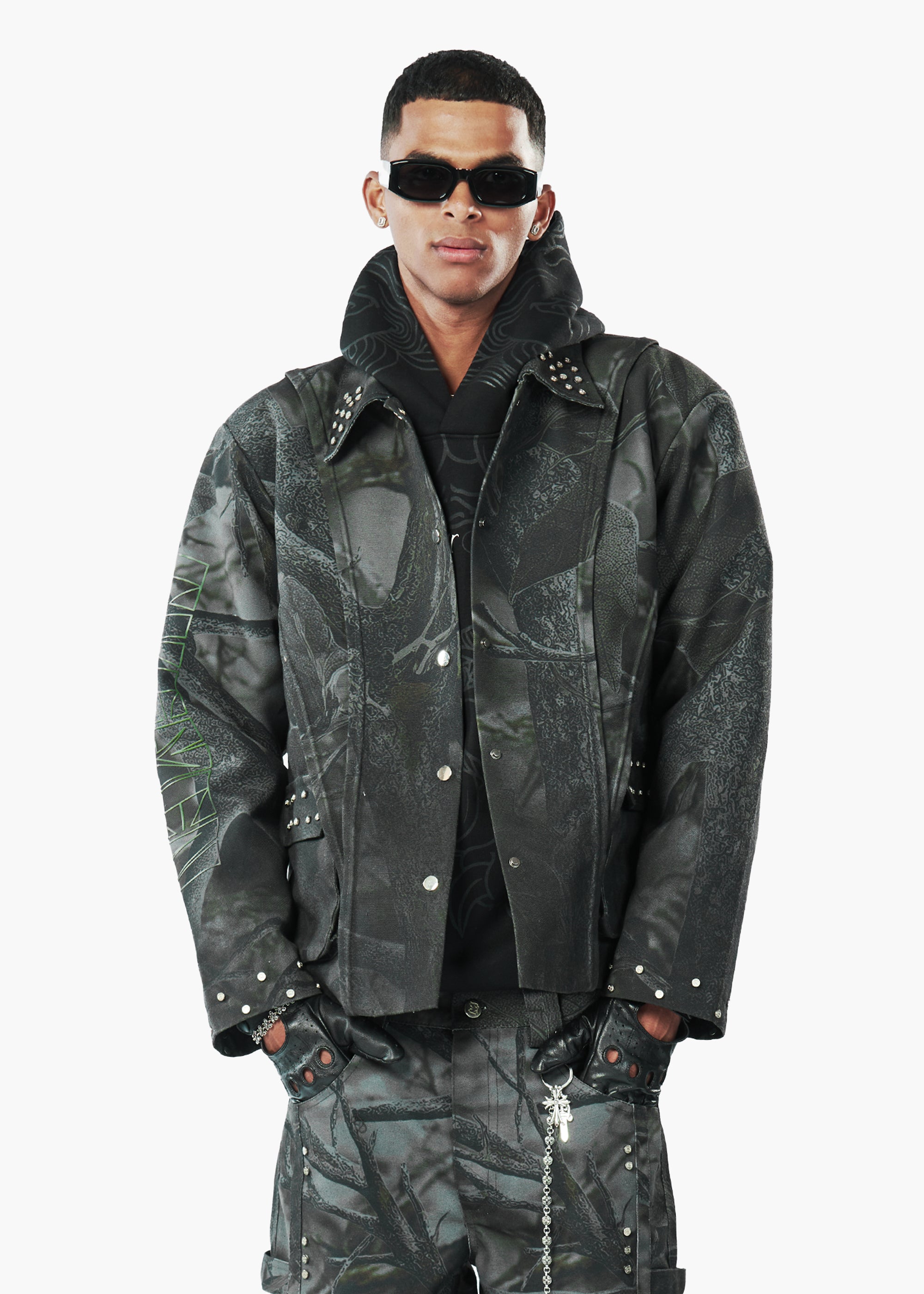 oak tree canvas stud jacket