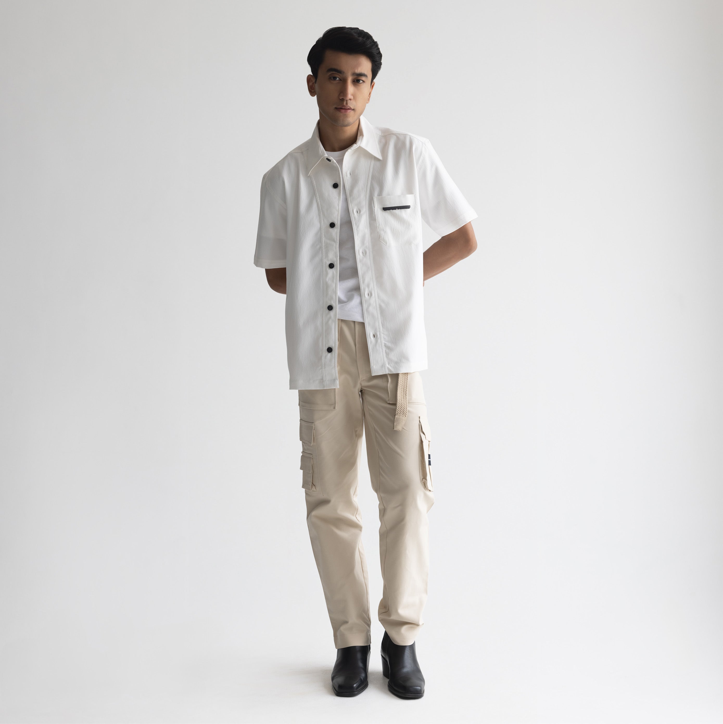 CRINKLE SHIRT- WHITE