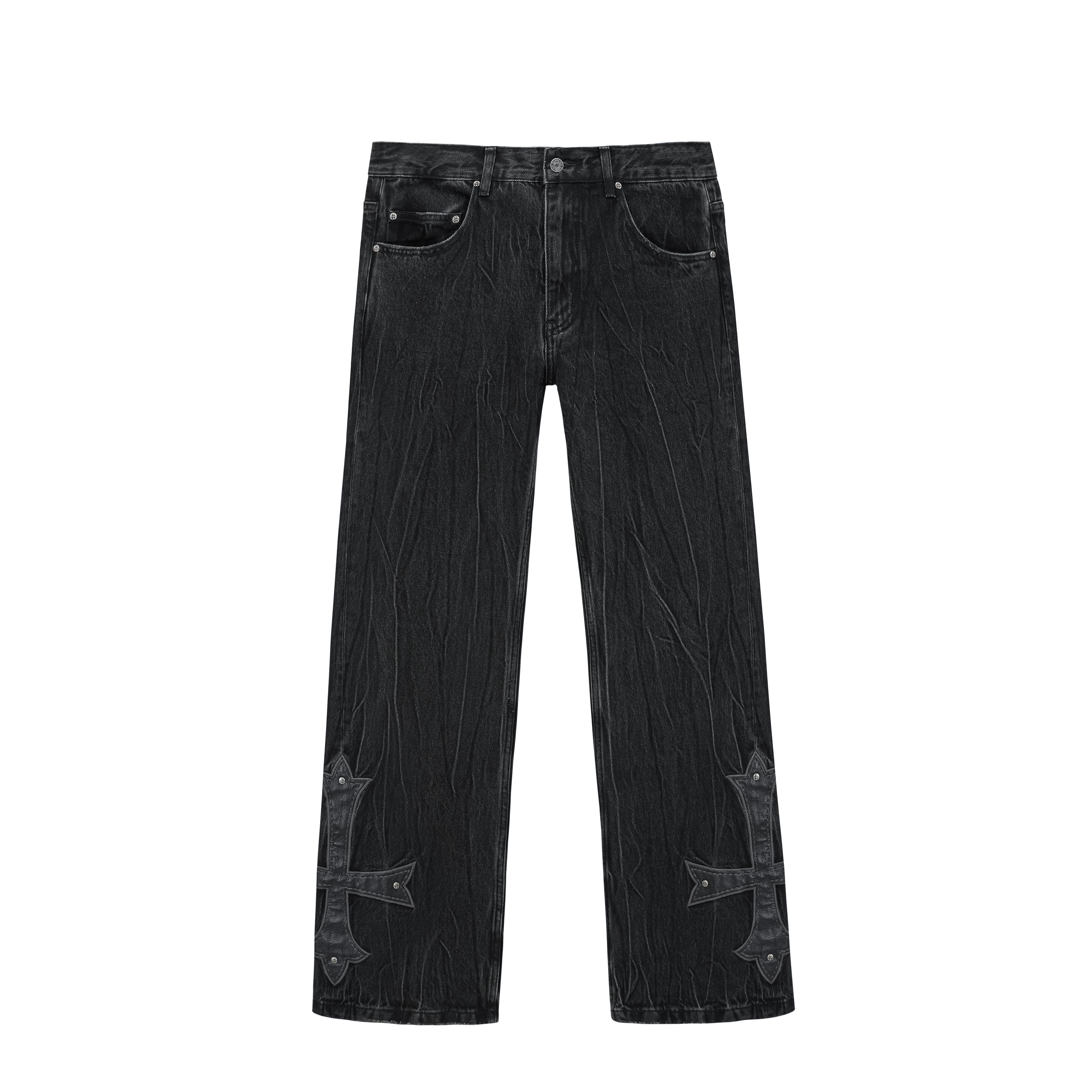 Studs Cross Denim Jeans