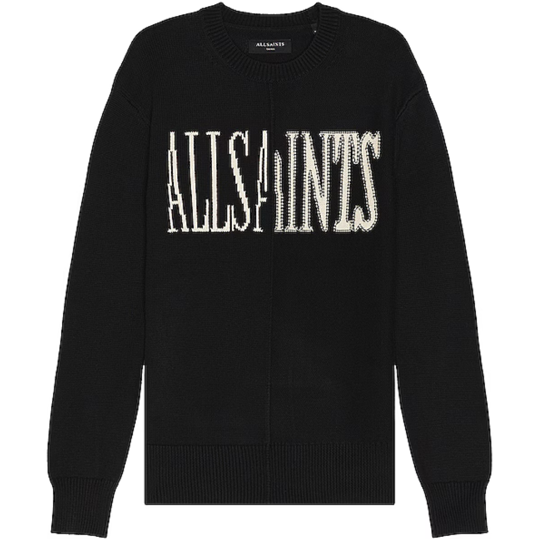 ALL SAINTS AXIS SAINTS CREW SWEATSHIRT BLACK