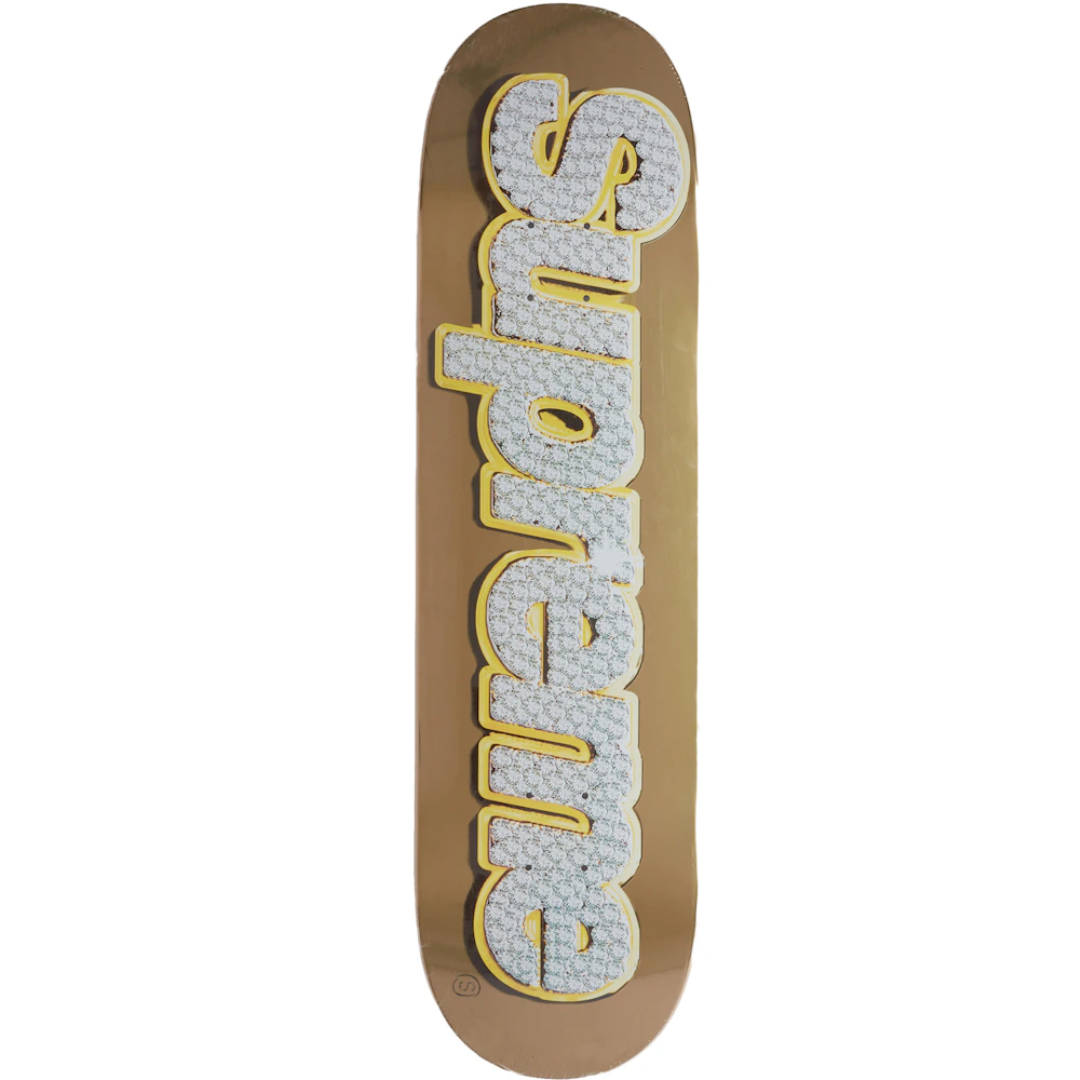 Supreme Bling Box Logo Skateboard Deck (SS22) Gold