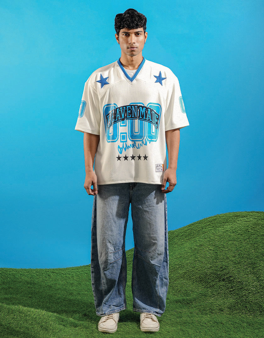 0:00 White Jersey - graphic streetwear fashion jersey, Odd Not Even