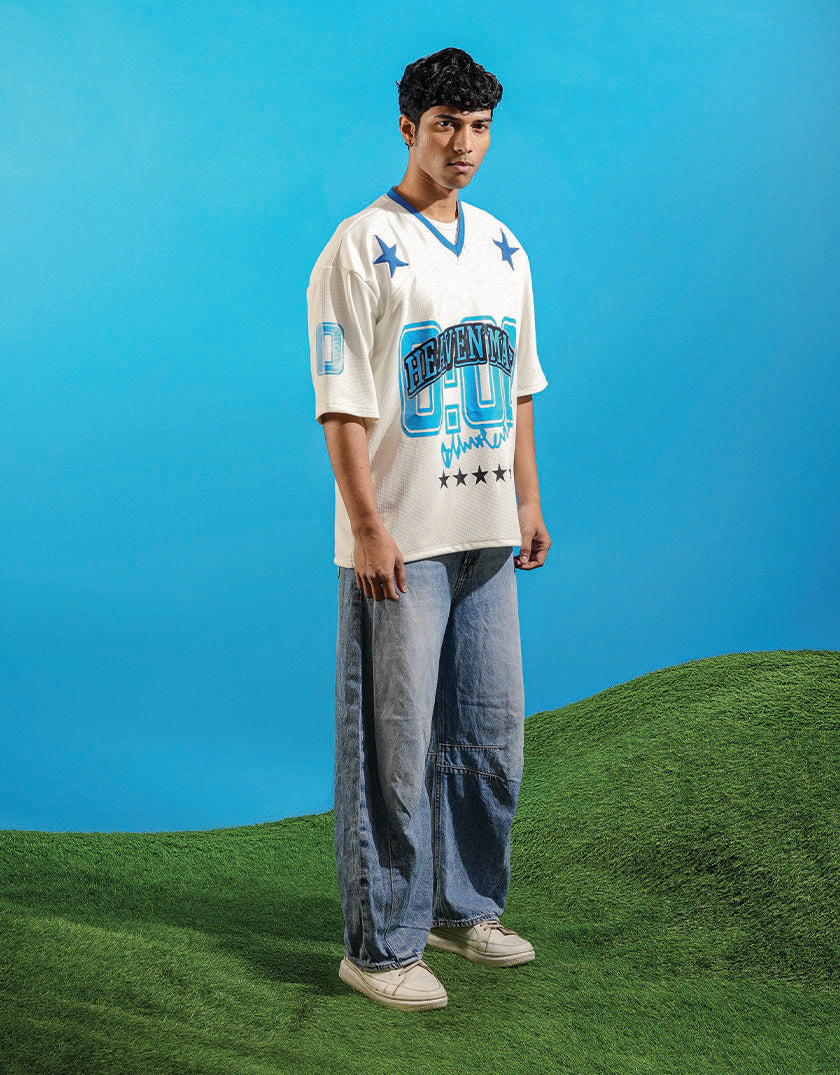 0:00 White Jersey - streetwear fashion jersey in white