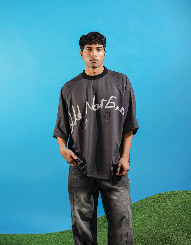 Black Stripes Jersey Question Mark - relaxed fit fashion jersey, Odd Not Even streetwear