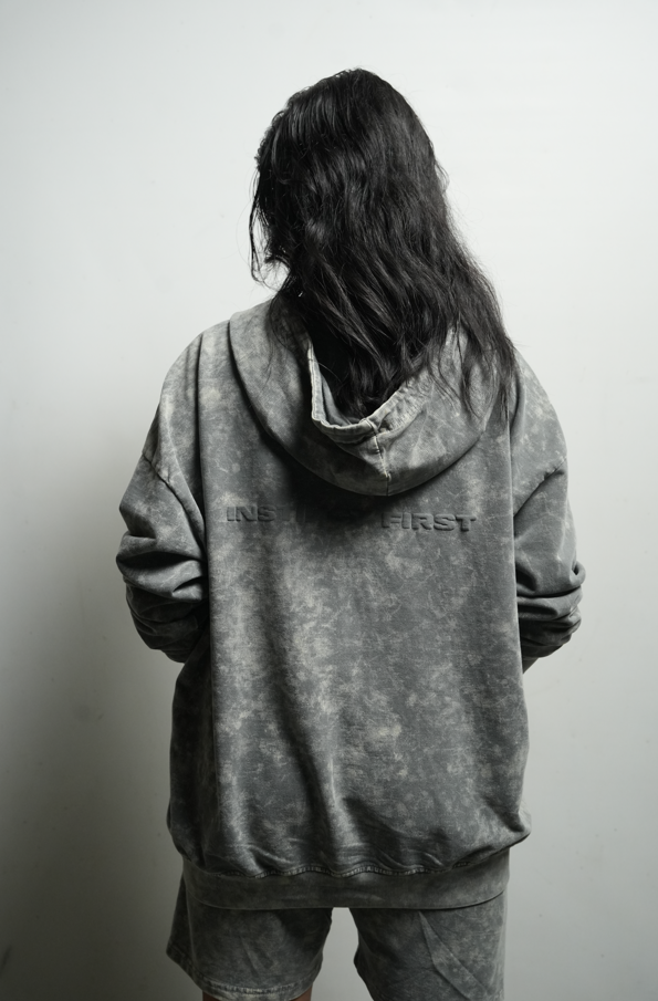 GRAPHITE Washed Oversized Hoodie