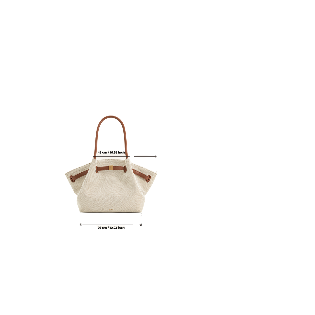 JW PEI Hana Medium Tote Bag - Brown Canvas