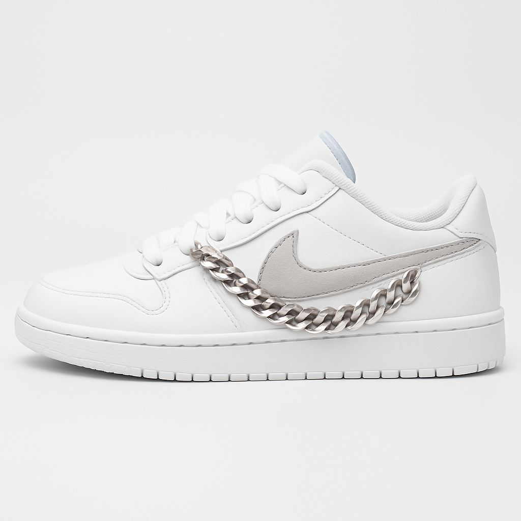 Silver Cuban Link Shoe Chains | Premium Sneaker Accessories – KNOTTY