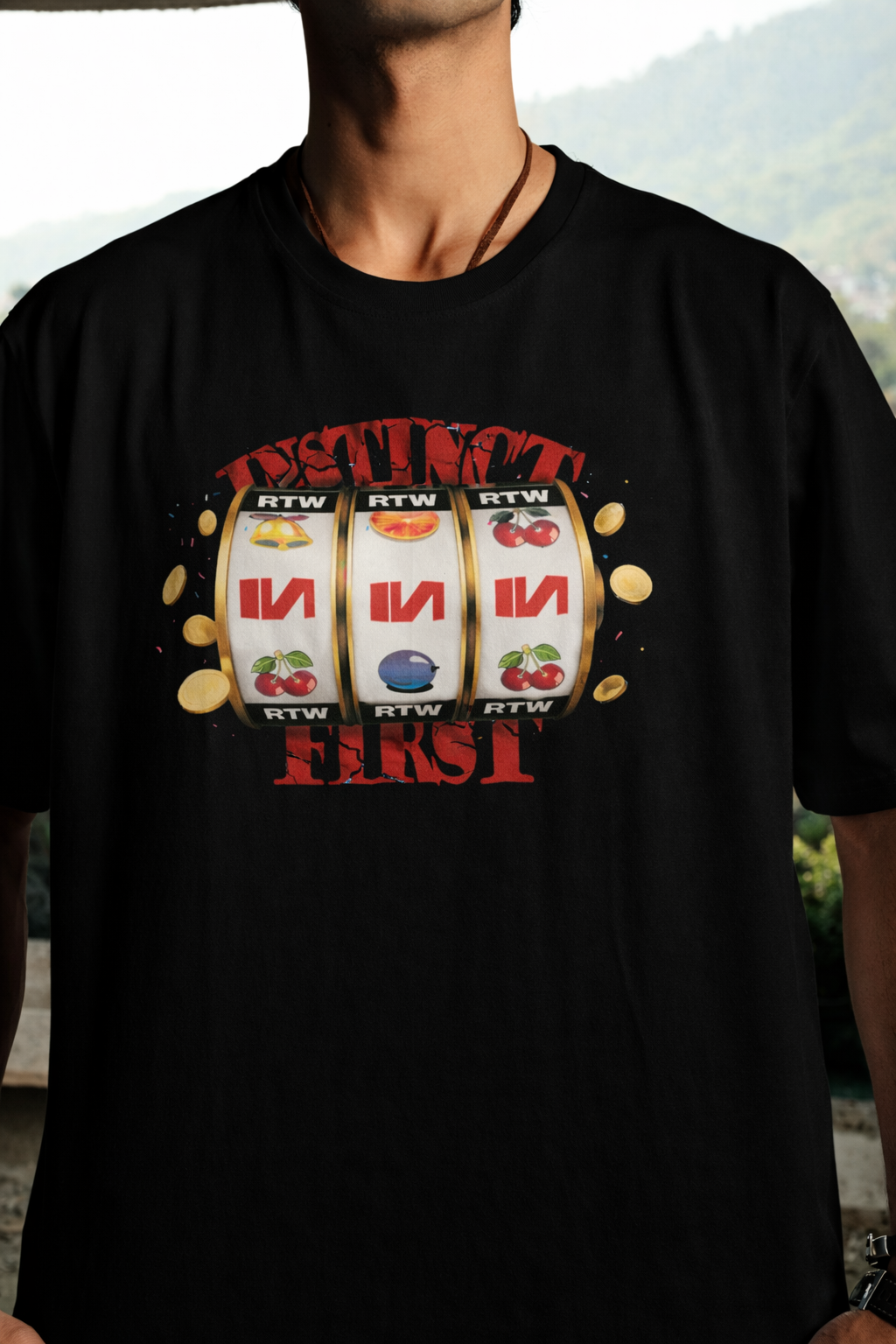 Slot Machine - Relaxed Fit Tshirt (Black)