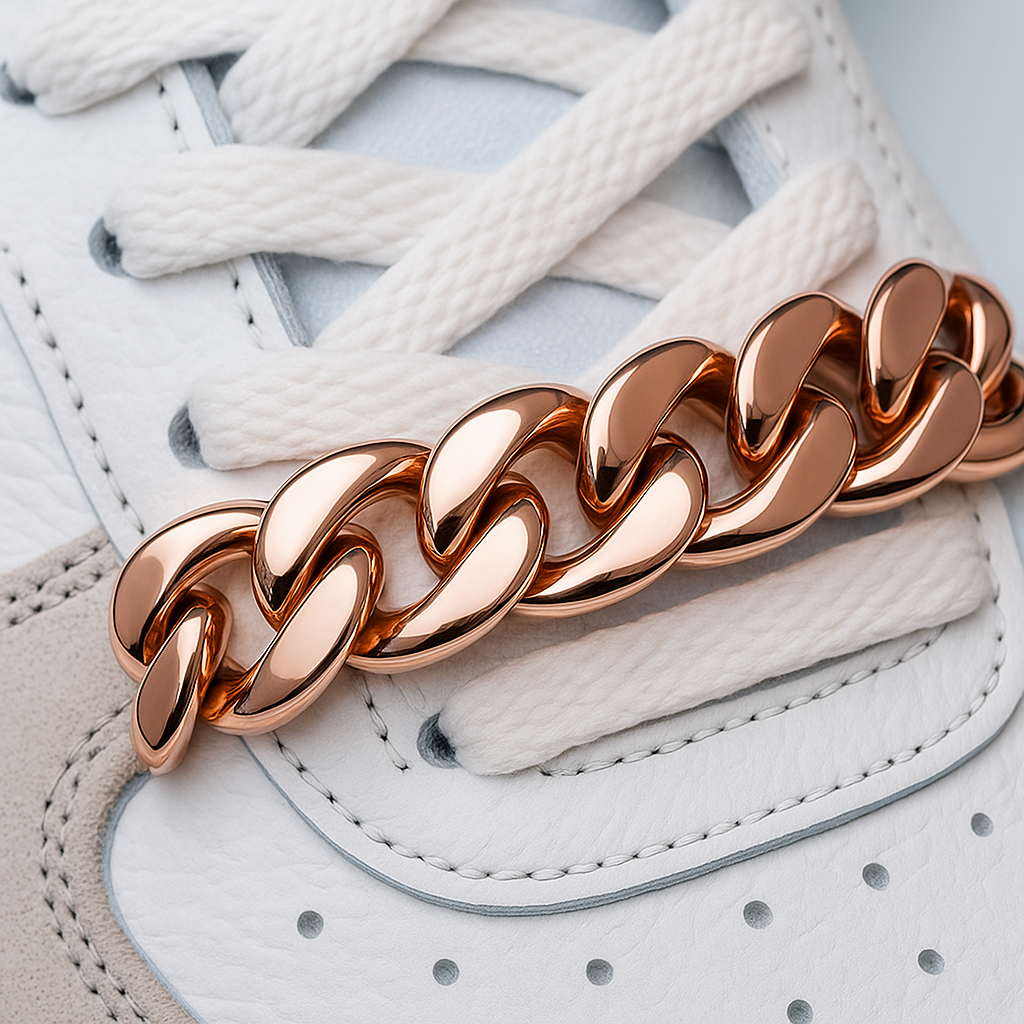 Gold Cuban Link Shoe Chains | Premium Sneaker Accessories – KNOTTY