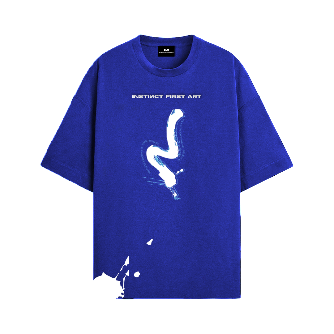Splash Art- Oversized T-shirt (Blue)