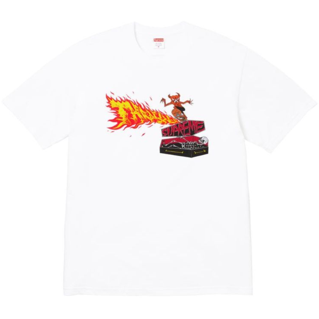 Supreme Thrasher Back Tail Tee White