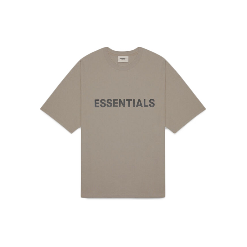 Fear of God Essentials Boxy T-Shirt Applique Logo Taupe | Essentials | HYPE by Crepdog Crew