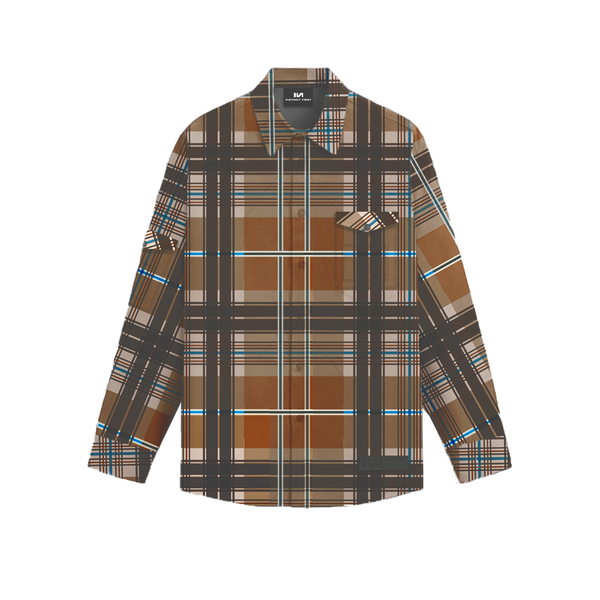 Embroidered Flannel Shirt- Caramel|shirts