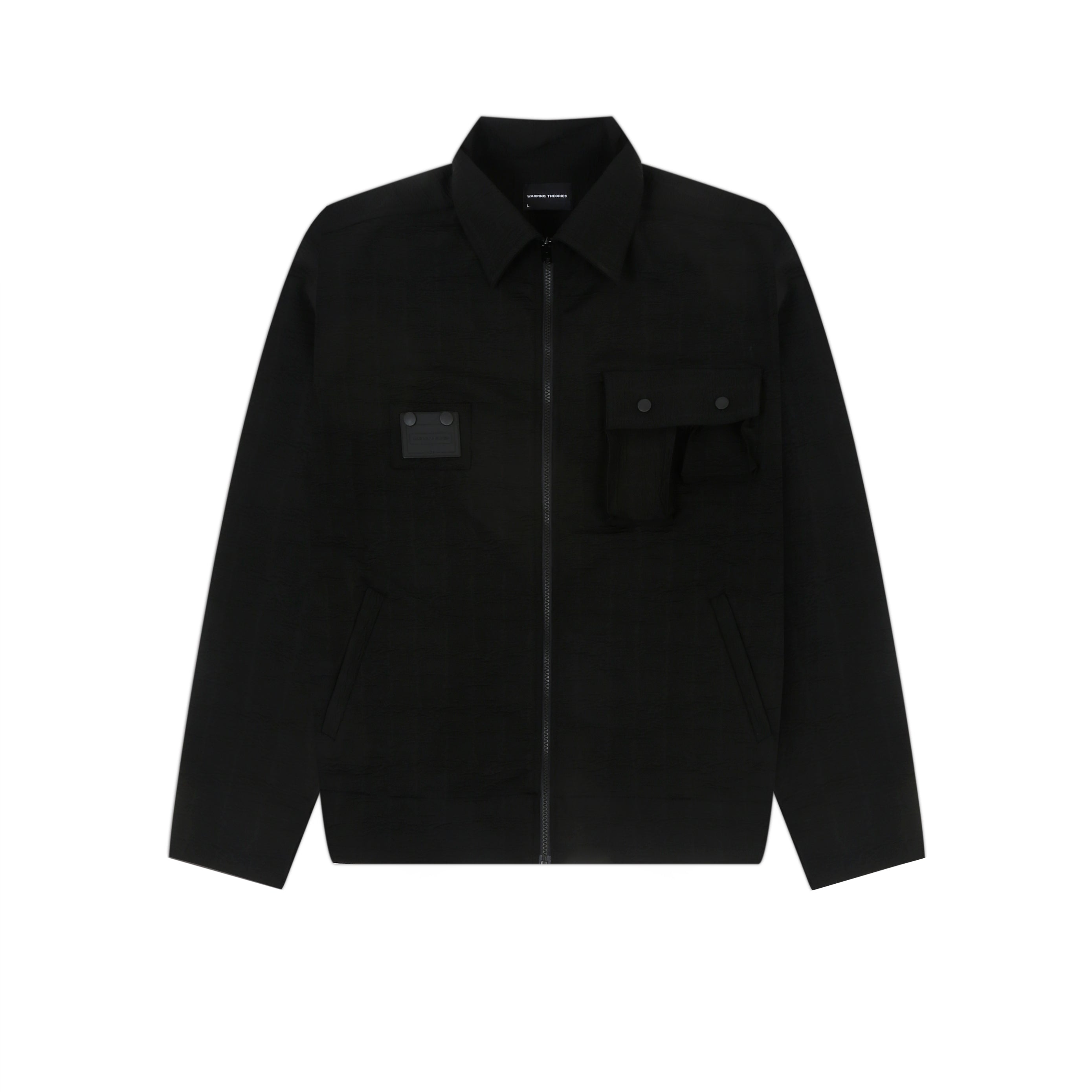 TEXTURED JACKET- PITCH BLACK