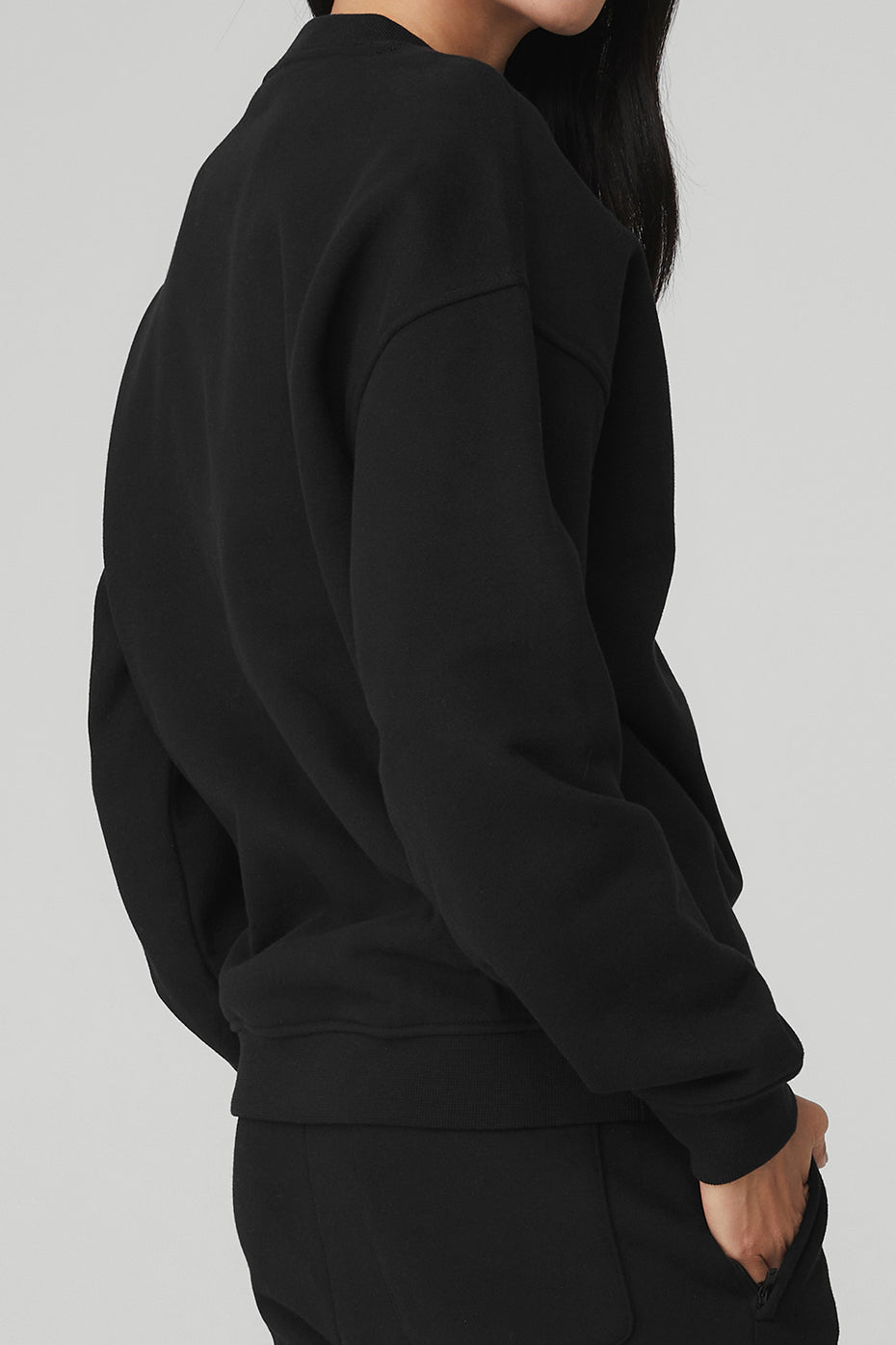 alo Renown Heavy Weight Crew Neck Pullover - Black