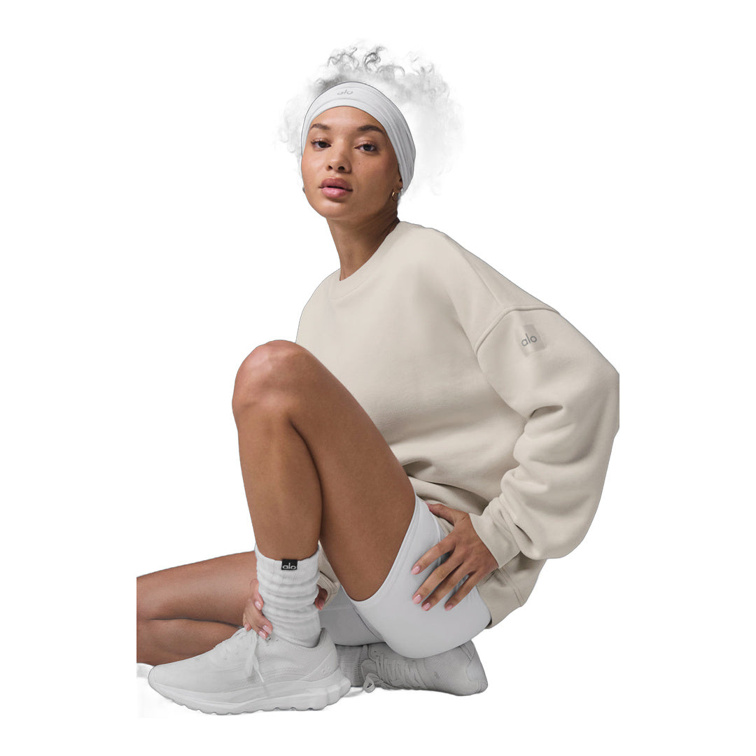 alo Renown Heavy Weight Crew Neck Pullover - Bone