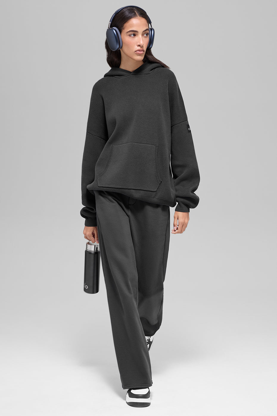 alo Scholar Hooded Sweater - Anthracite