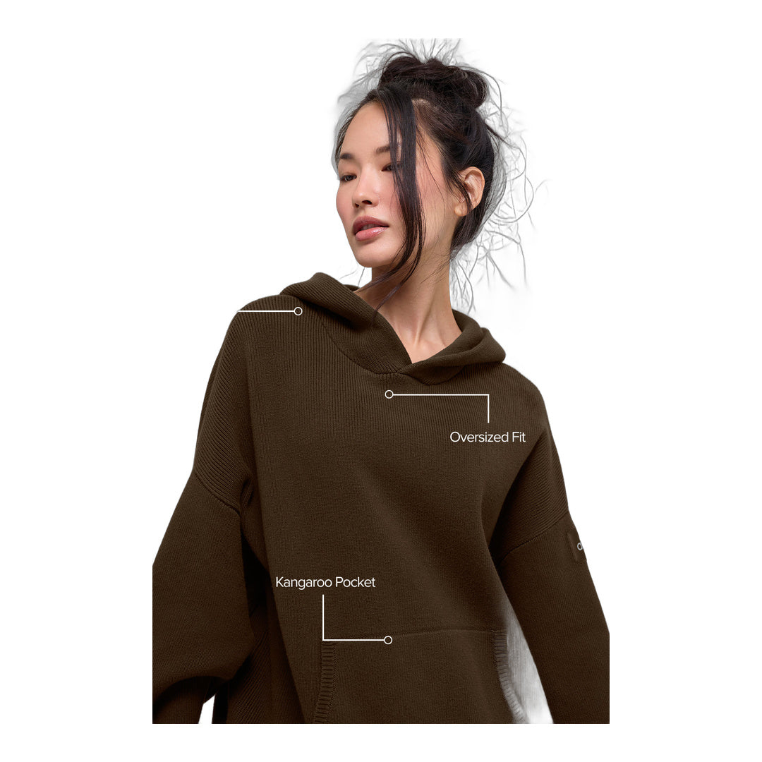alo Scholar Hooded Sweater - Espresso