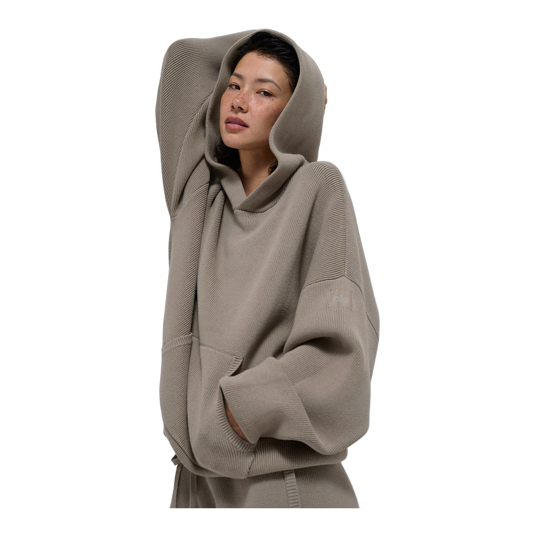 alo Scholar Hooded Sweater - Light Cocoa