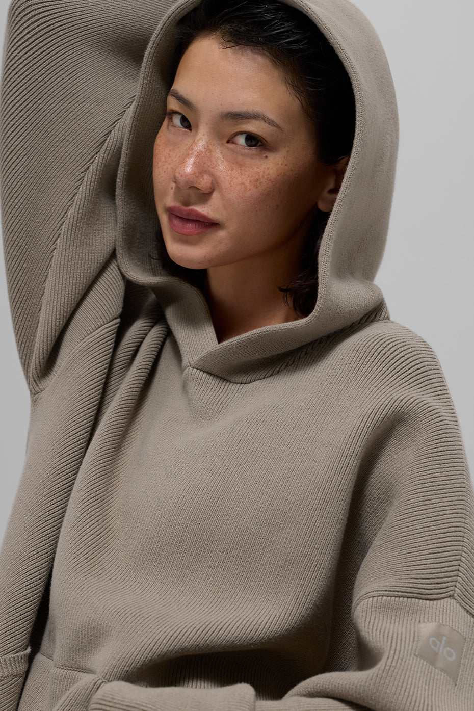 alo Scholar Hooded Sweater - Light Cocoa