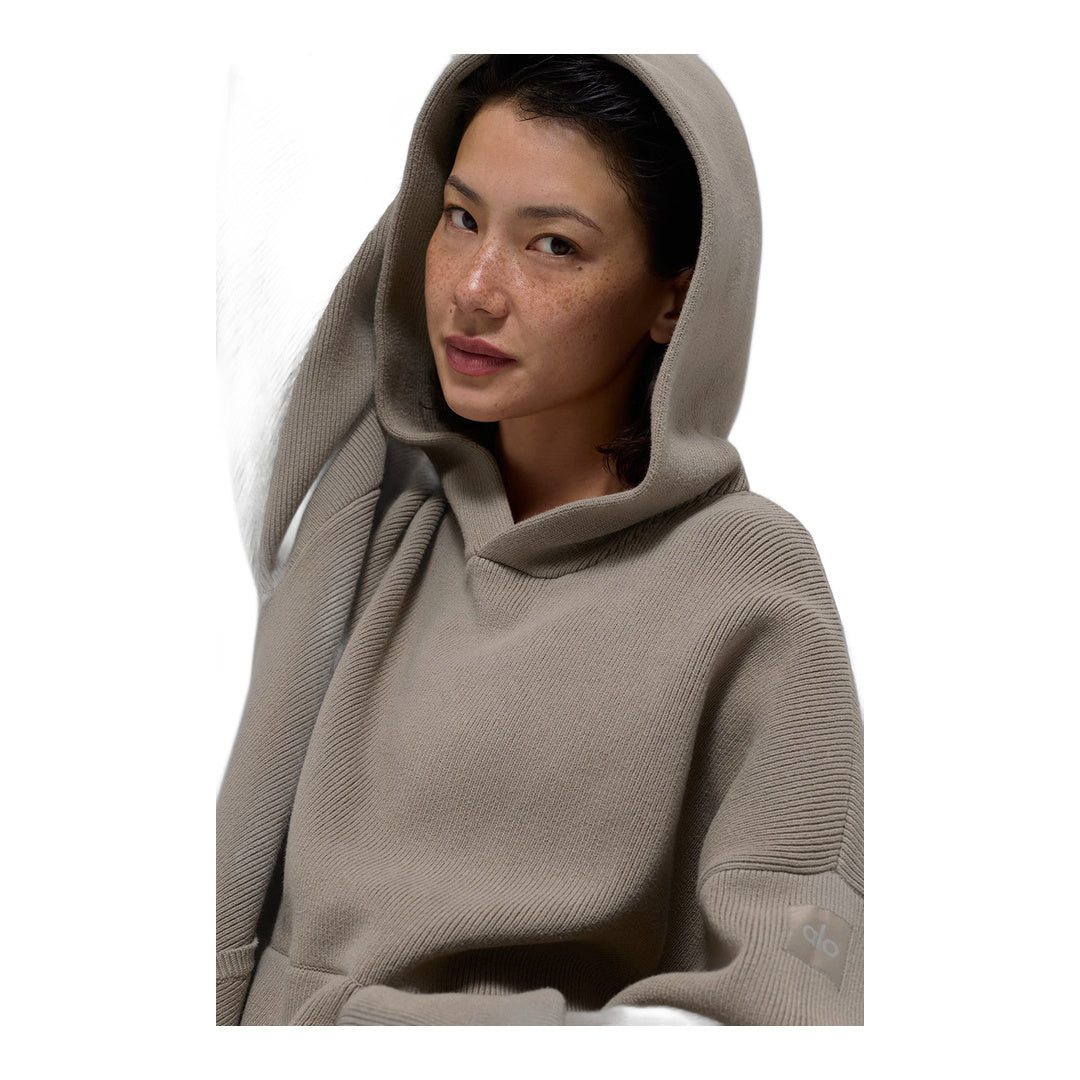 alo Scholar Hooded Sweater - Light Cocoa