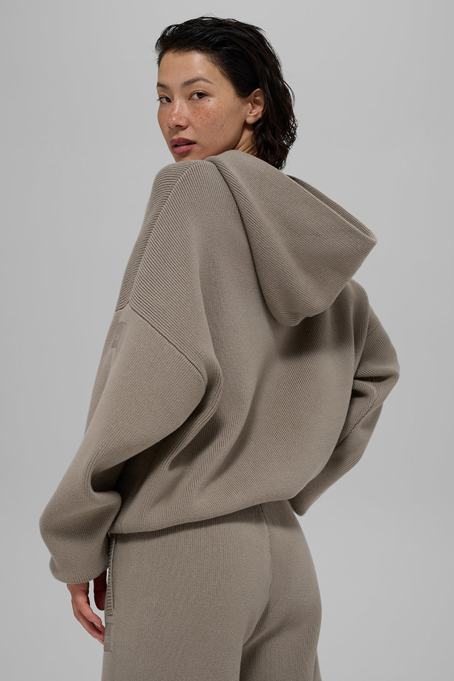 alo Scholar Hooded Sweater - Light Cocoa