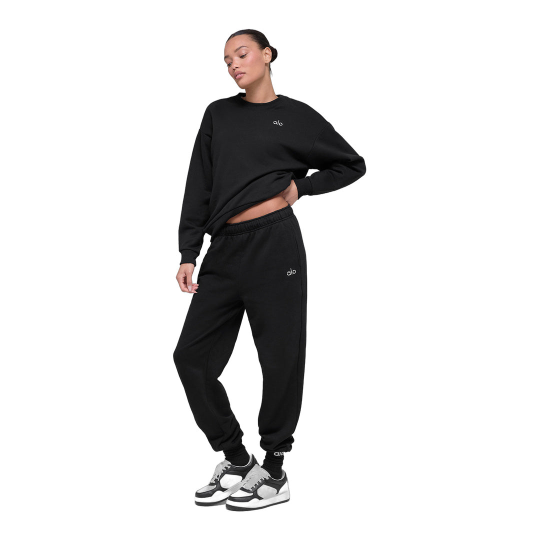 alo Accolade Crew Neck Pullover - Black