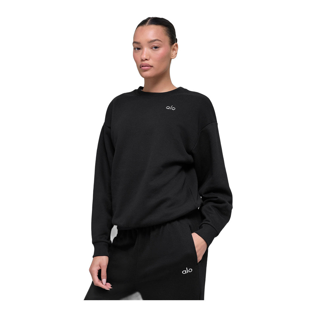 alo Accolade Crew Neck Pullover - Black