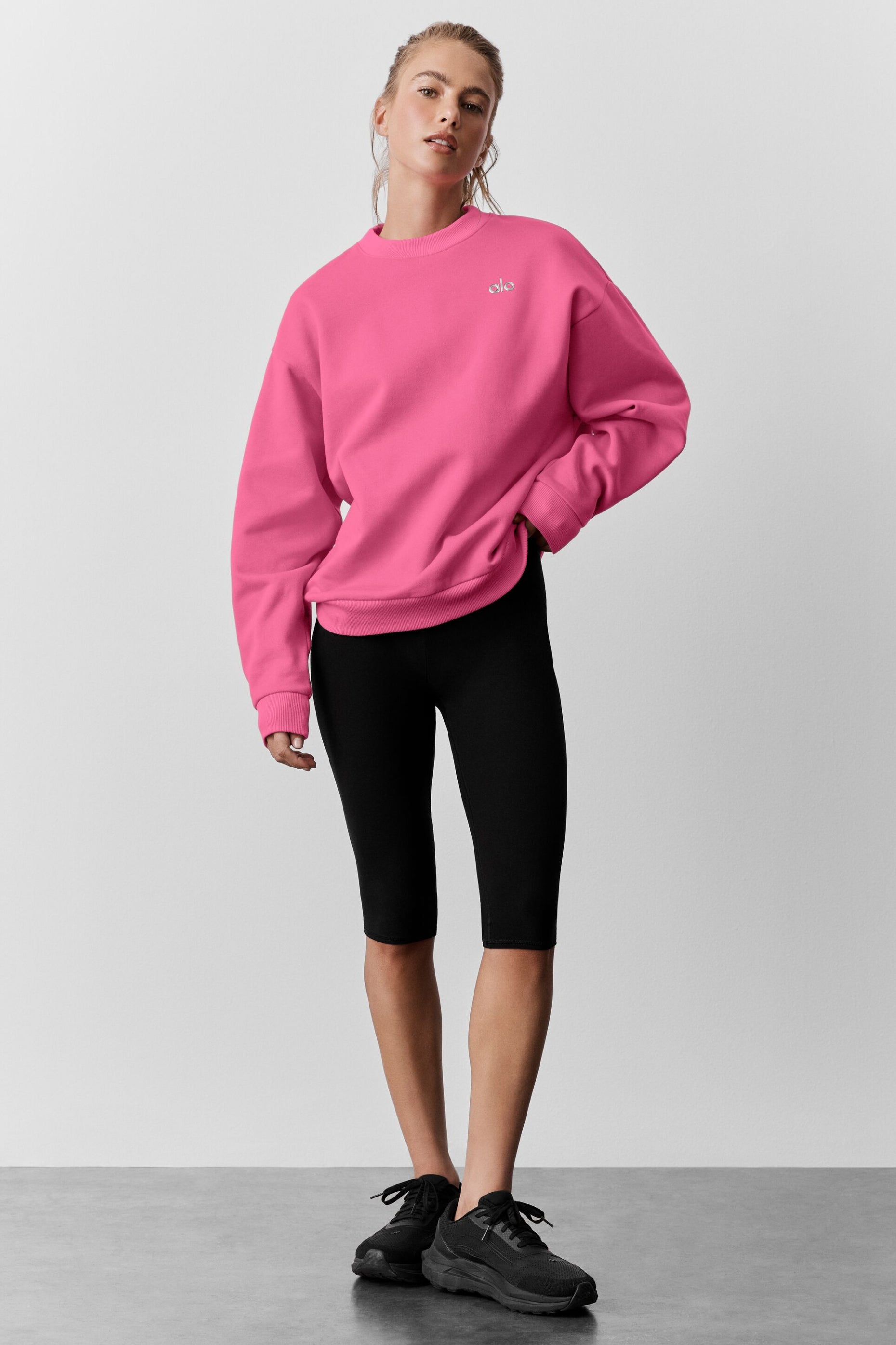 alo Accolade Crew Neck Pullover - Paradise Pink