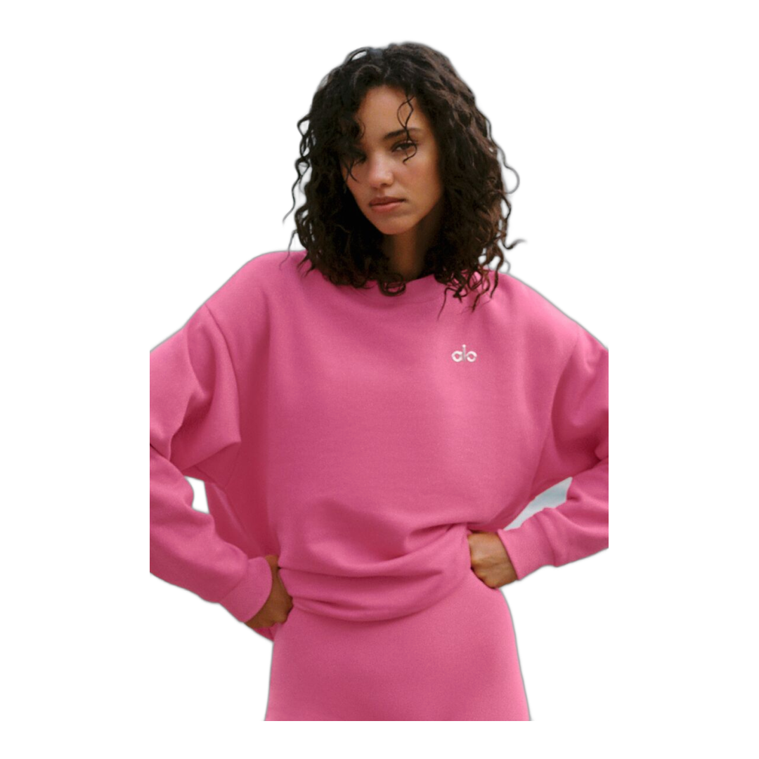 alo Accolade Crew Neck Pullover - Paradise Pink